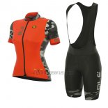 ALE Prr Ventura Cycling Jersey Bib Short 2017 Women Short Sleeve Orange